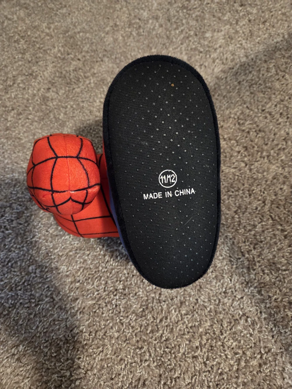 Marvel Red Spider-Man Plush Kids Slippers